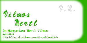 vilmos mertl business card